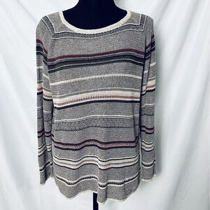 Saks Fifth Ave. Tunic Womens Folio Collection Linen Sweater Blouse Round Neck